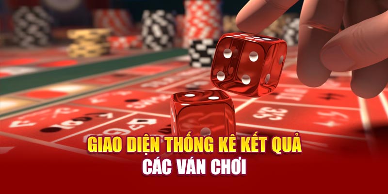 Giao diện thống kê kết quả các ván chơi