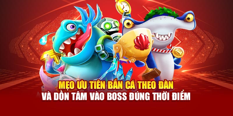 Mẹo ưu tiên bắn cá theo đàn và dồn tâm vào boss đúng thời điểm