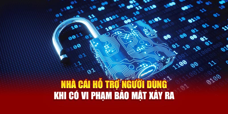 Nhà cái hỗ trợ người dùng khi có vi phạm bảo mật xảy ra
